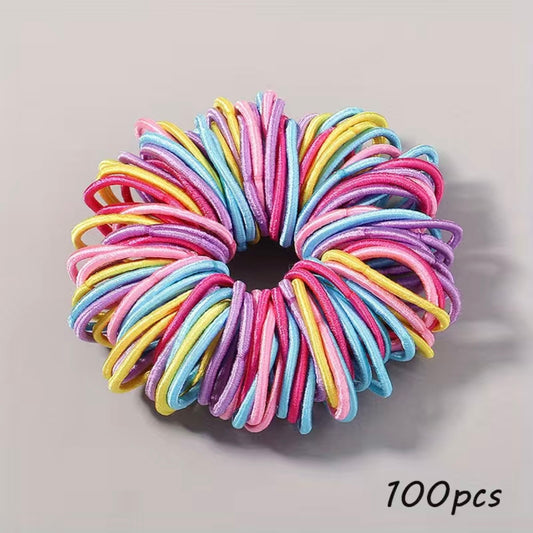 100 Count Girls Rubber Bands Multi Colored